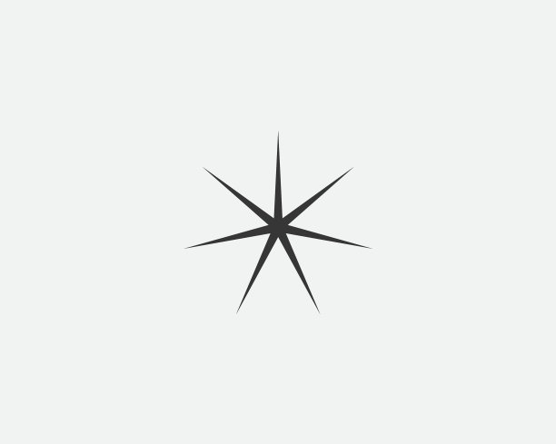 黑色抽象闪光星形图标图片下载