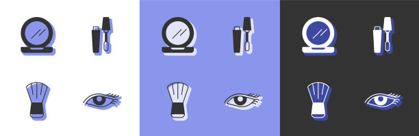 用化妆刷固定女性眼妆粉图片下载