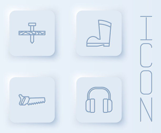 套线金属钉防水胶靴图片下载