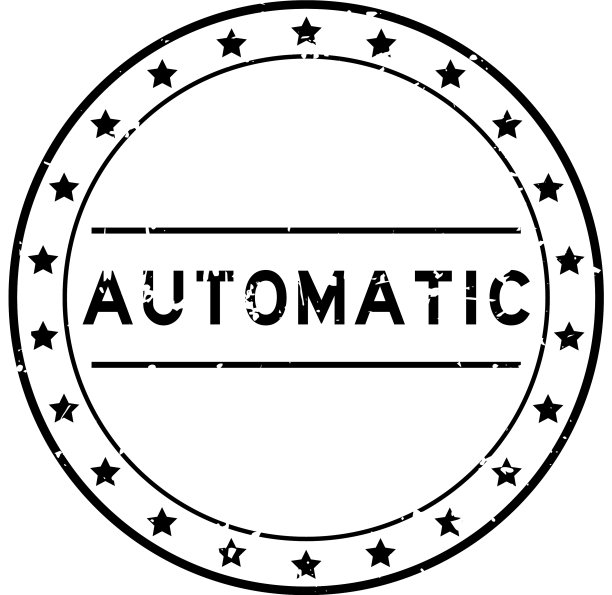 Grunge黑色自动字圆形橡胶密封图片下载