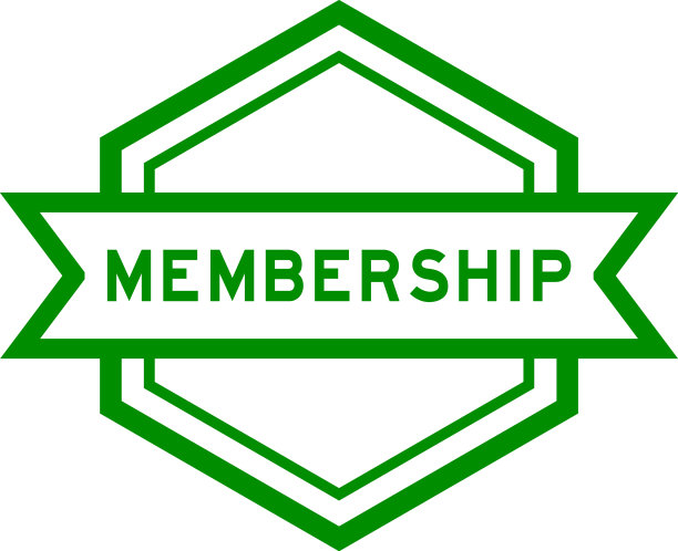 复古的绿色六边形标签横幅与图片下载