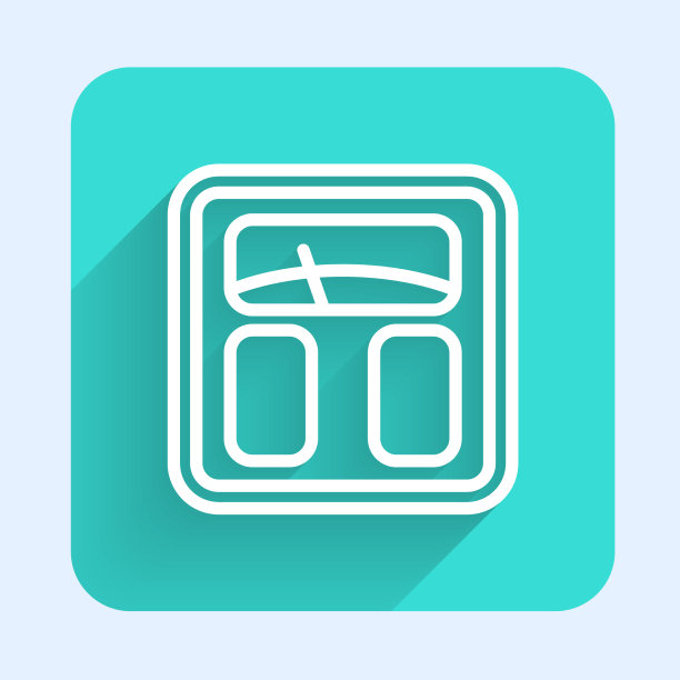 浴室的天平图标用白线隔开图片下载