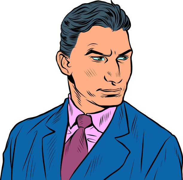 一个严肃的人是一个商人，一个坚定的领导者图片下载