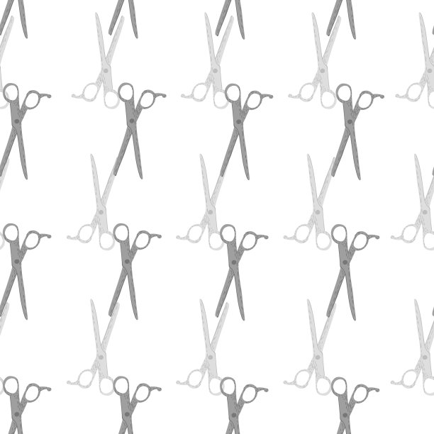 剪刀无缝图案复古沙龙背景图片下载