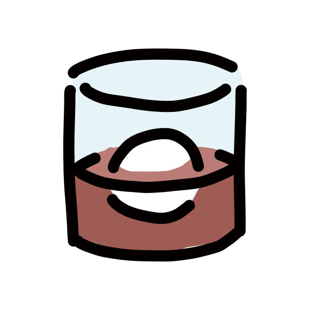 威士忌图标风格简单的插图图片下载