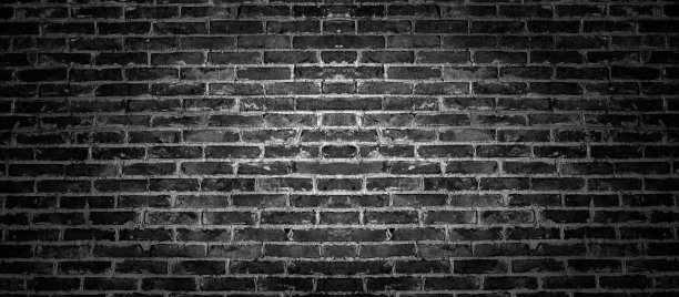 古老复古复古风格的黑色彩色砖墙为抽象的全景砖背景和纹理。图片下载