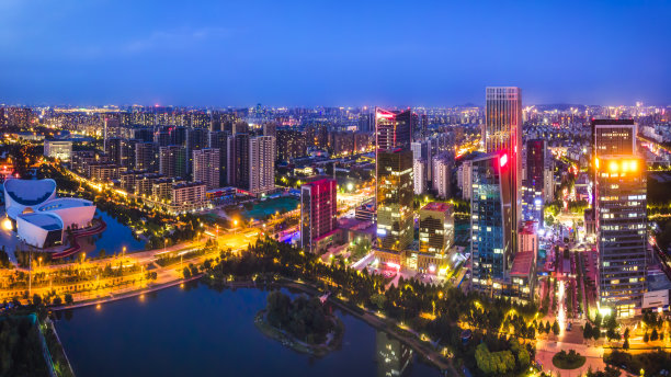 中国现代城市建筑景观航拍图片下载