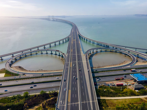 青岛胶州湾大桥航拍图片下载