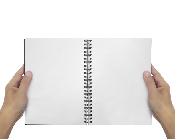 手里拿着旧纸条或空书孤立的白图片下载