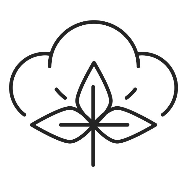 棉花图标孤立的有机织物符号图片下载