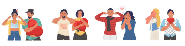 单恋的情侣被孤立图片下载