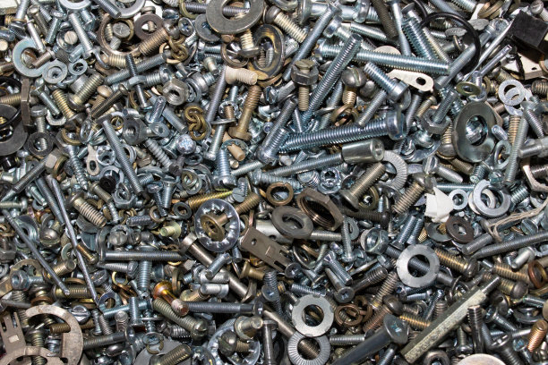 螺母和螺栓特写背景或纹理图片下载