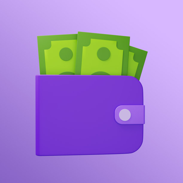 钱包与钞票3D渲染。省钱的概念。图片下载