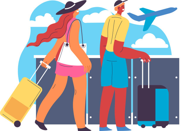 夫妻一起旅行的男人和女人图片下载