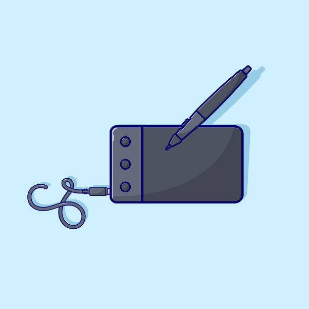 绘平板笔平板笔平面卡通图片下载