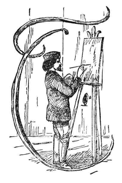 艺术家在画布上作画图片下载