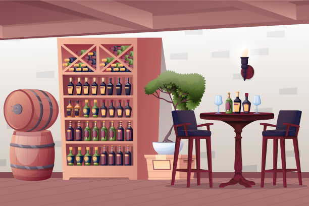 酒铺室内设计背景酒图片下载