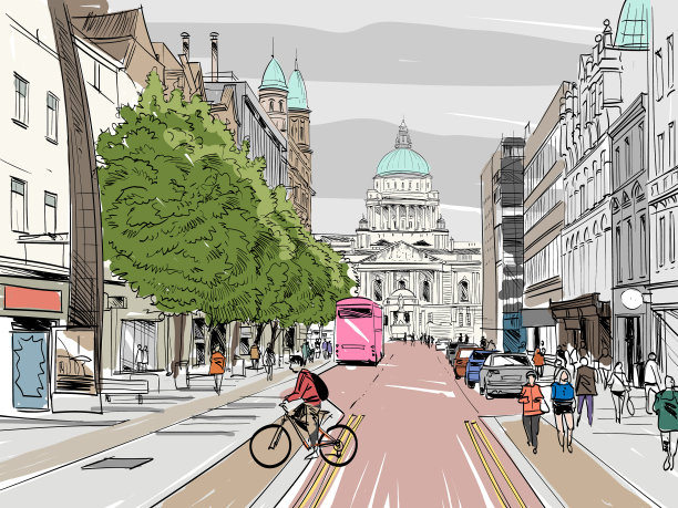 英国贝尔法斯特市政厅图片下载