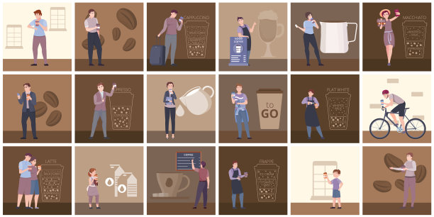 咖啡去咖啡馆广场套图片下载