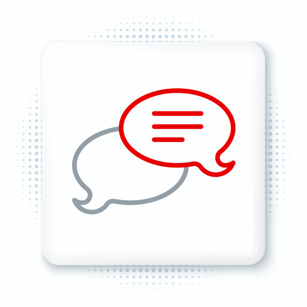 线语音泡泡聊天图标孤立在白色图片下载