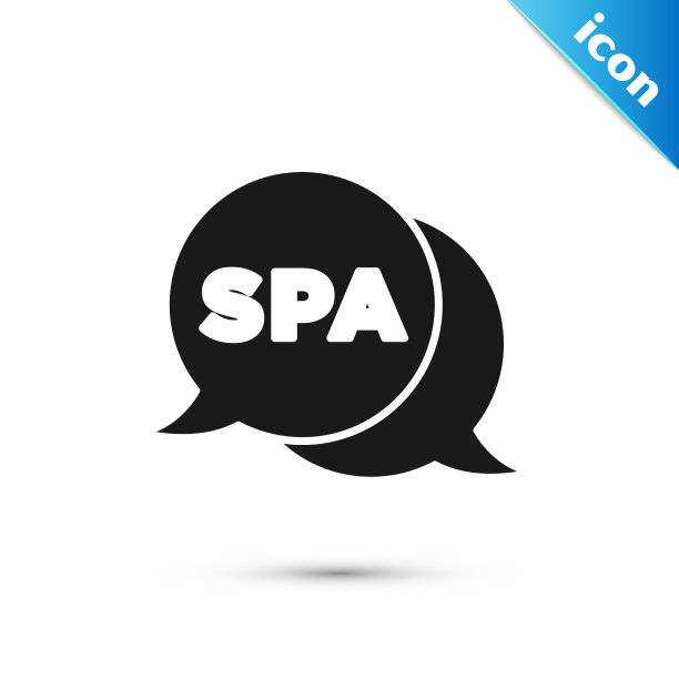 灰色水疗沙龙图标孤立在白色背景图片下载