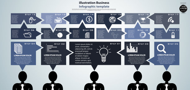 插画商业。设计现代理念和概念思考创意。为头脑风暴，社交网络，成功，计划，思考，搜索，分析，沟通，未来的想法创新技术。图片下载