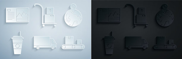 集货运卡车运输于一体图片下载