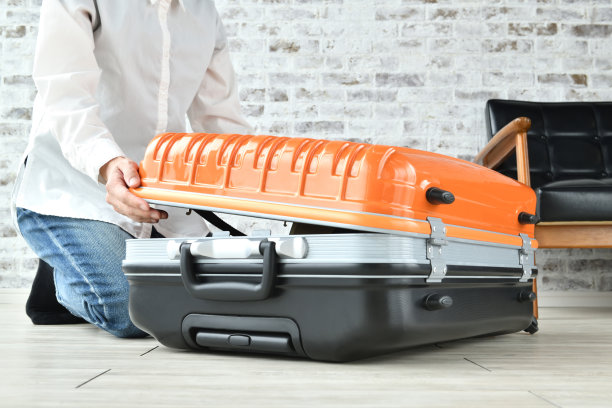 女人在客厅准备旅行图片下载