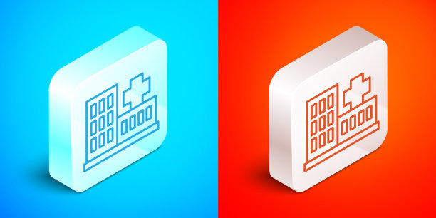 等距线医疗医院大楼用图片下载