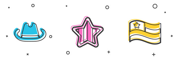 设置西部牛仔帽美国独立日和图片下载