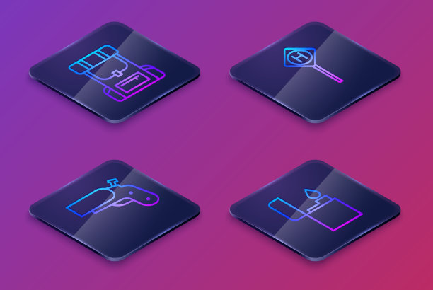 设置等距线登山背包信号枪图片下载