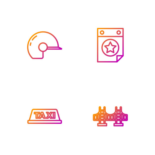 集线金门大桥出租车车顶图片下载