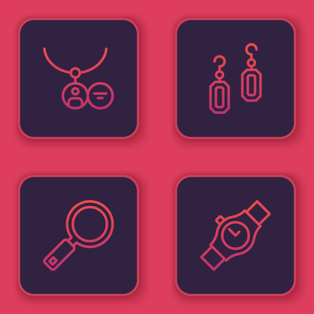 将线挂坠盒放在项链放大镜上图片下载