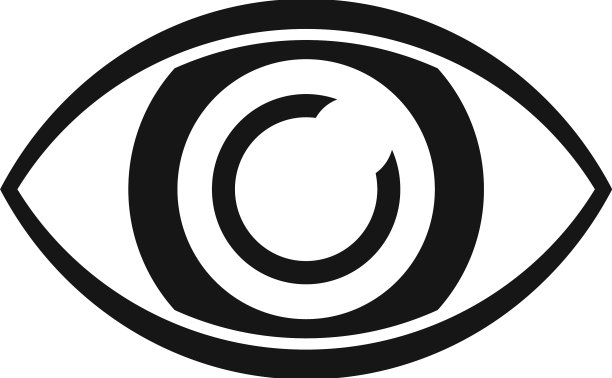 间谍眼图标简单的眼球视线图片下载