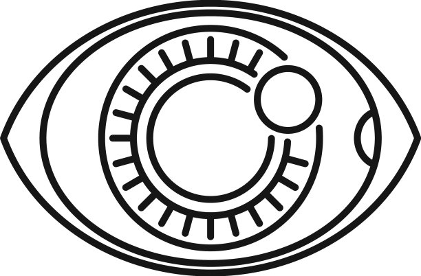 眼睛外观轮廓图标图片下载