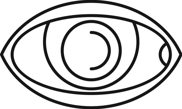 悲伤的眼睛图标轮廓看视觉图片下载