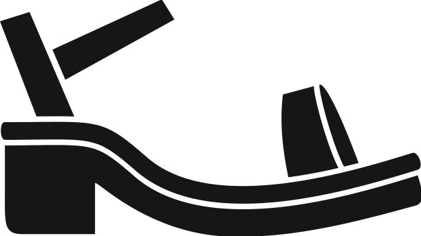 商店凉鞋图标简单的女人海滩图片下载