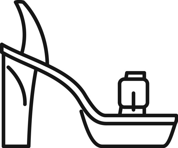 脚凉鞋图标轮廓夏季鞋图片下载