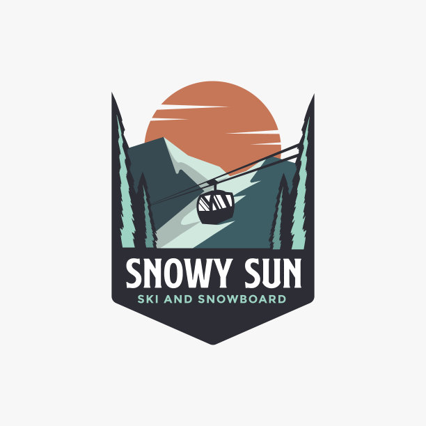 滑雪徽章标志滑雪场滑雪标志图片下载