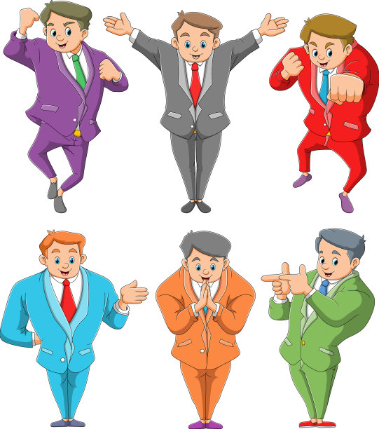 收藏的男士正穿着同款西装图片下载