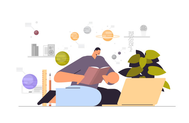 一个学生在笔记本电脑上使用数字网络研讨会图片下载