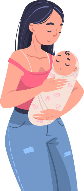 女人用胳膊抱着裹着的婴儿图片下载