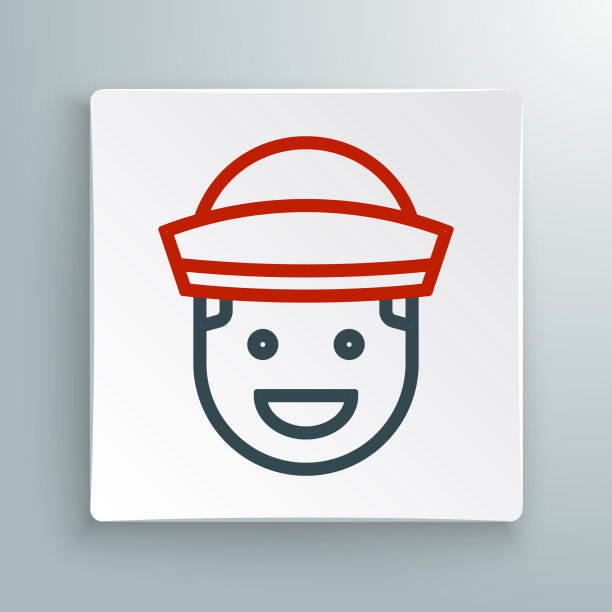 线水手图标孤立在白色背景图片下载