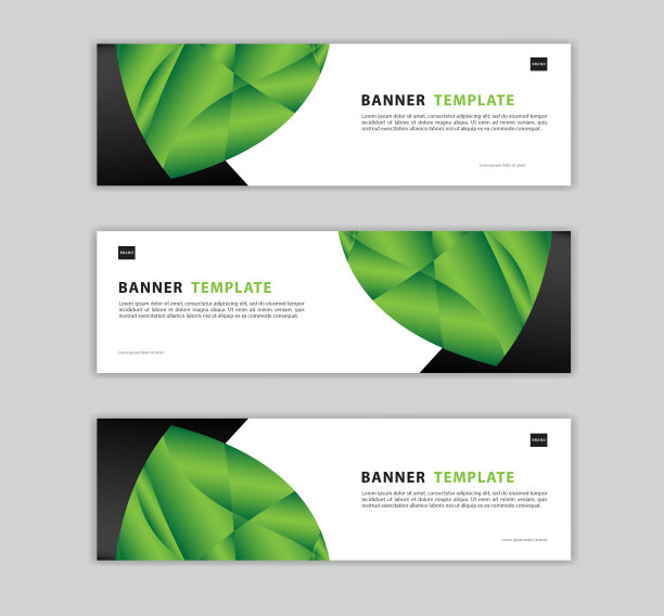 绿色横幅模板矢量插图，几何横幅设计，绿色网页背景，多边形抽象背景，网页页面，网页标题，广告牌，礼券，卡片，社交媒体帖子图片下载