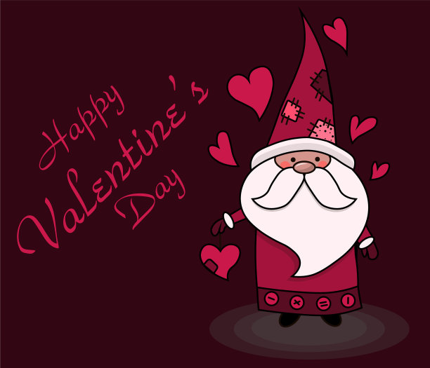 可爱的侏儒卡在背景平面设计图片下载