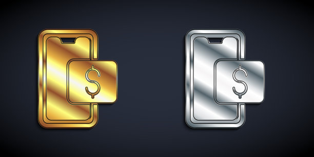 金银手机和购物车图片下载