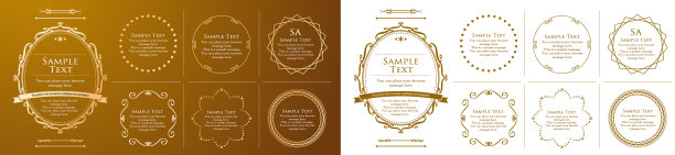 时尚的框架。设计模板。一副华丽的额头。图片下载