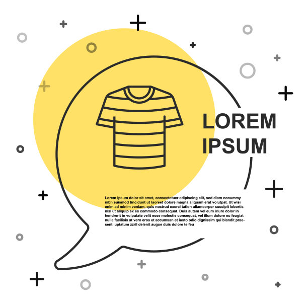 黑色线条条纹水手t恤图标孤立上图片下载