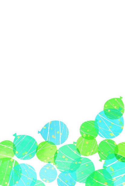 插图彩色水彩风格的水球图片下载