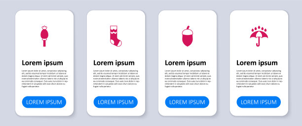 设置雨伞和雨滴橡果袜子和图片下载